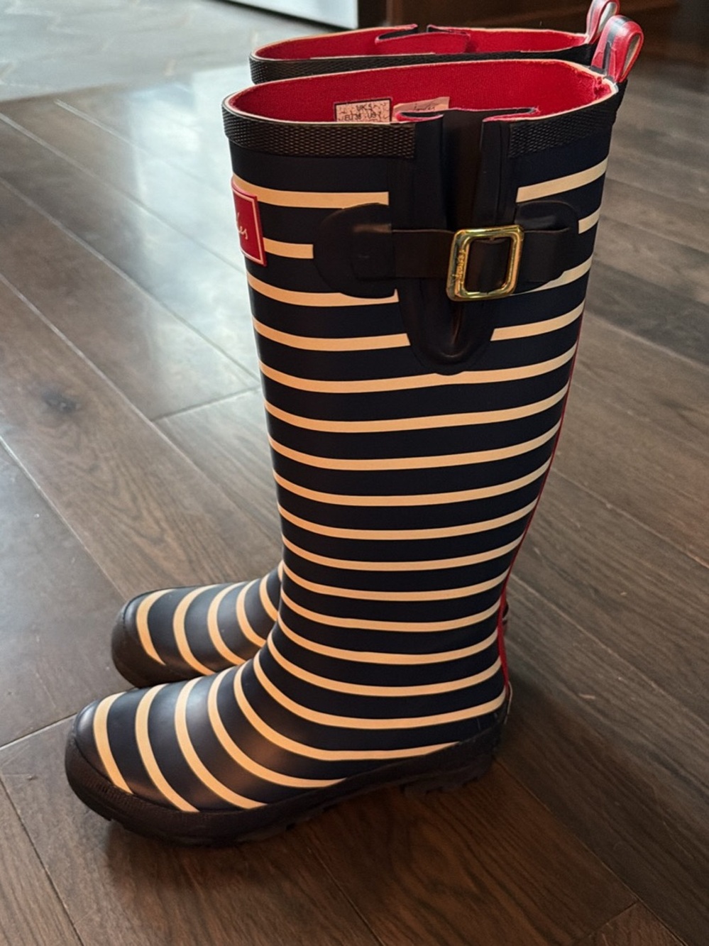 Joules Welly Print Tall Rain Boots size 7 - Picture 5 of 9